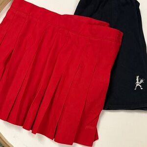 Red Pleated and Black Tennis skirt Set